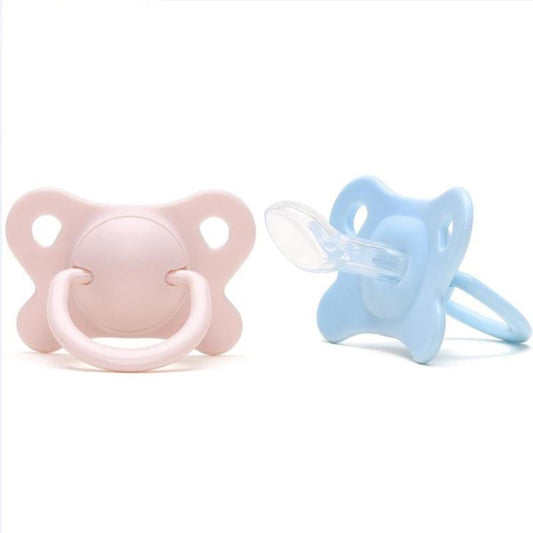 Pacifier Sleeping Baby Pacifier Newborn Silicone Pacifier Super Soft Flat Head (Available)