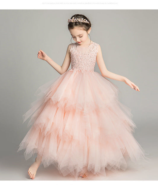 Girls' pompous gauze princess skirt