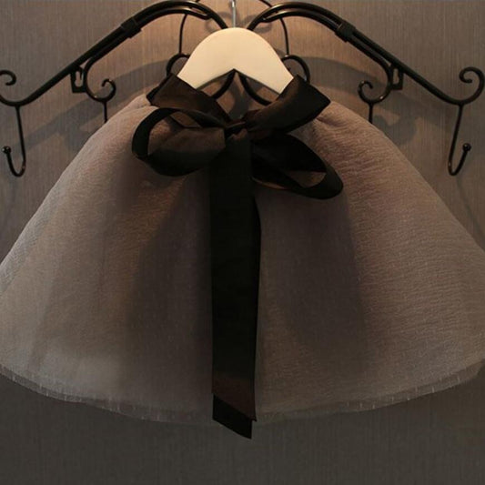 Girls' Short Sleeve And Gauze Skirt Suit (Available)