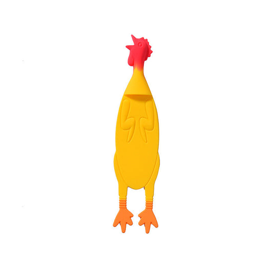 Creative Silicone Screaming Chicken Reading Bookmark (Available)