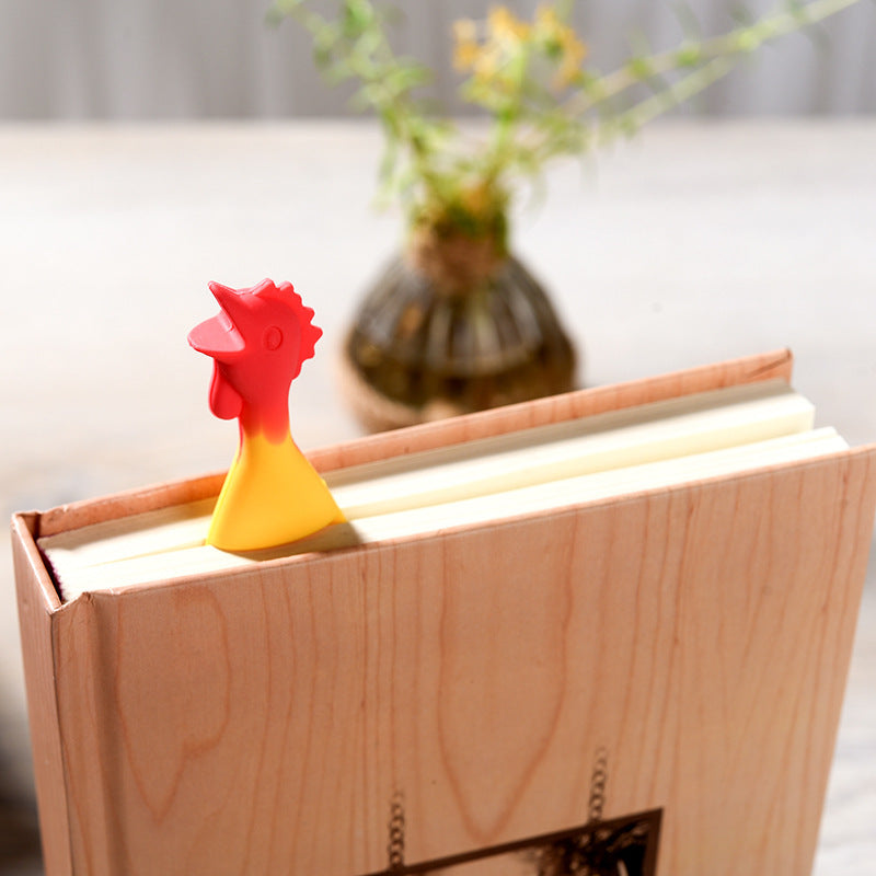 Creative Silicone Screaming Chicken Reading Bookmark (Available)
