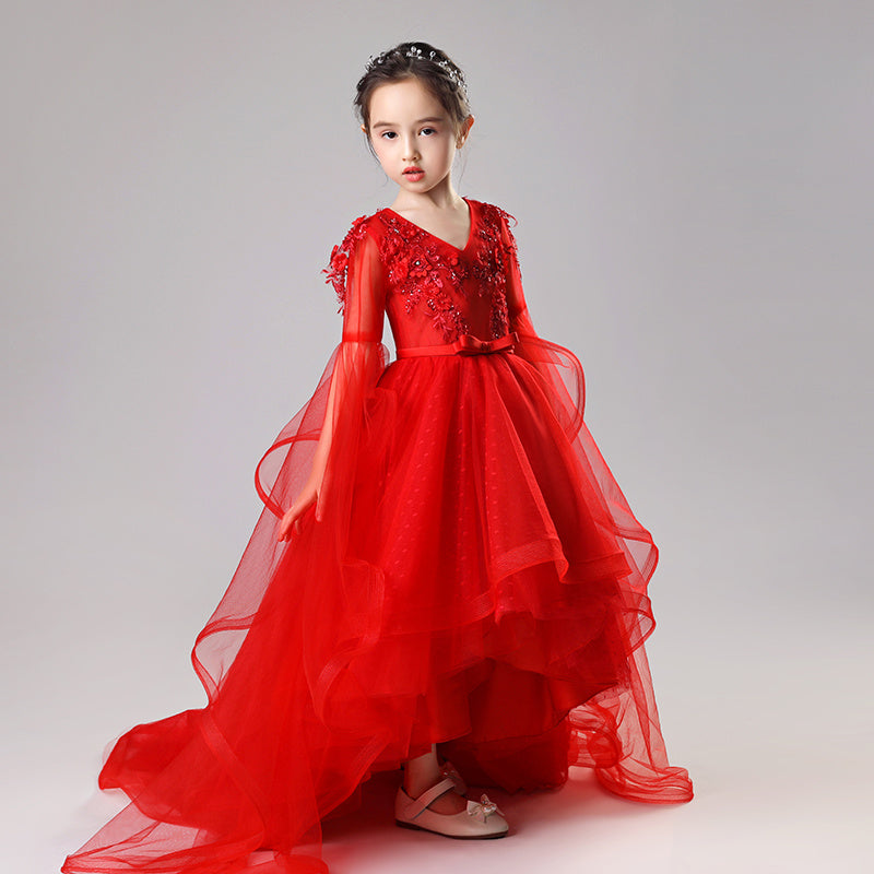Children's Princess Dress Girls Fluffy Model Catwalk Performance Clothes