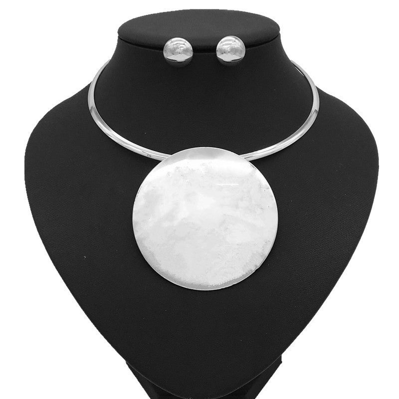 Nigeria bride necklace set cross border exaggeration alloy Bead Pendant Jewelry Necklace suit (Available)
