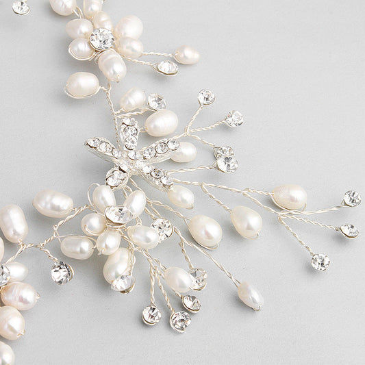 Pearl necklace and earring set (Available)