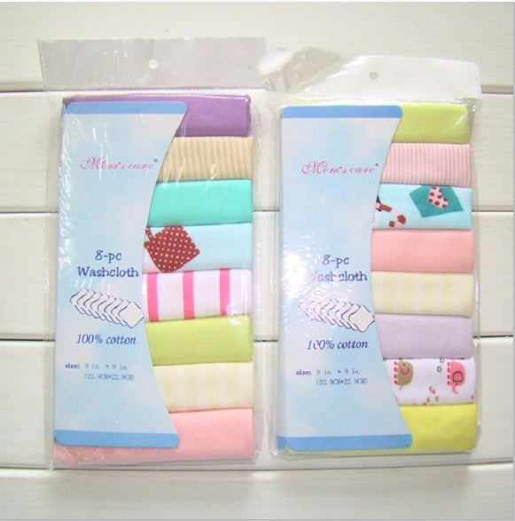 8pcs Pack Cotton Newborn Baby Towels (Available)
