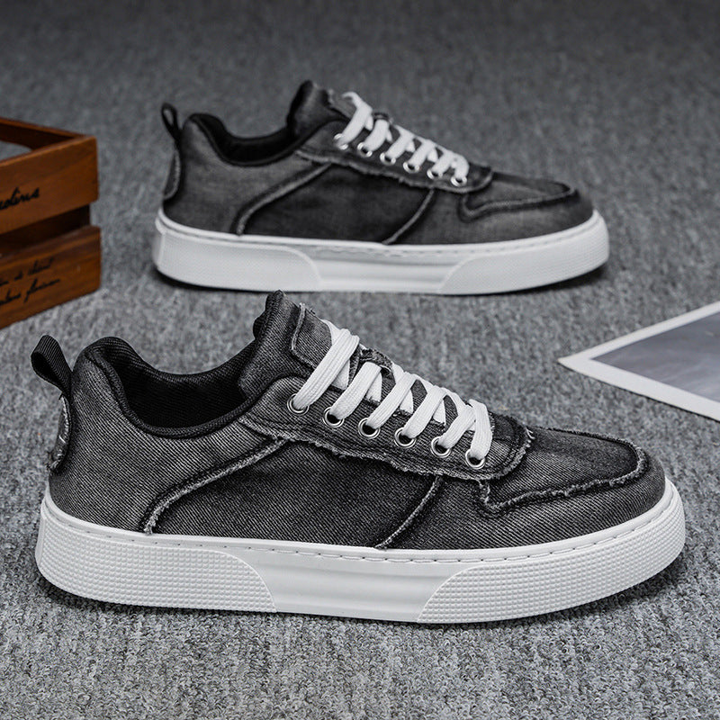 Casual Versatile Canvas Shoes Denim Trendy Stitching (Available)