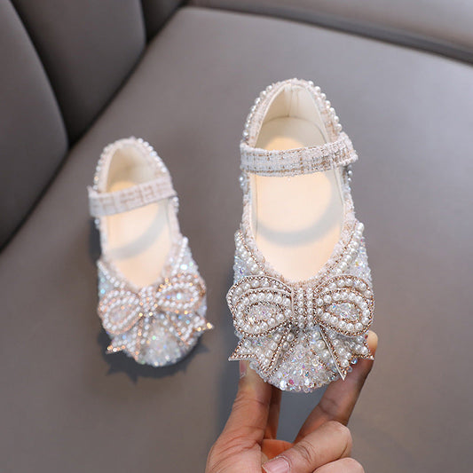 Bow Baby Princess Children's Single-layer Shoes (Available)