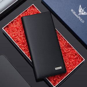 Men's Emperor Paul Long Leather Wallet Gift Box Packaging