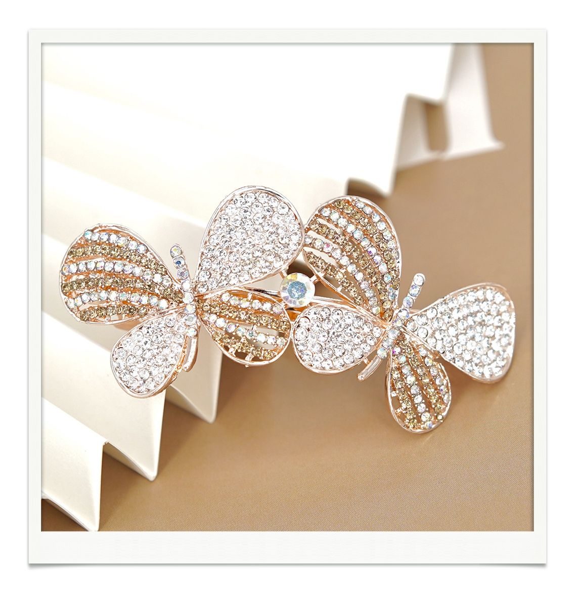 Luxury Barrettes Hairgrips Hairpins Rhinestone Butterfly Hair Accessories Headpieces Headdress Hair Ornaments for Ladies (Available)