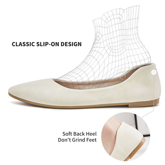Fashionable Formal Work Low Top Pointed Pu Leather Loafers Women's Casual Shoes Ladies Flat Slip On Shoes