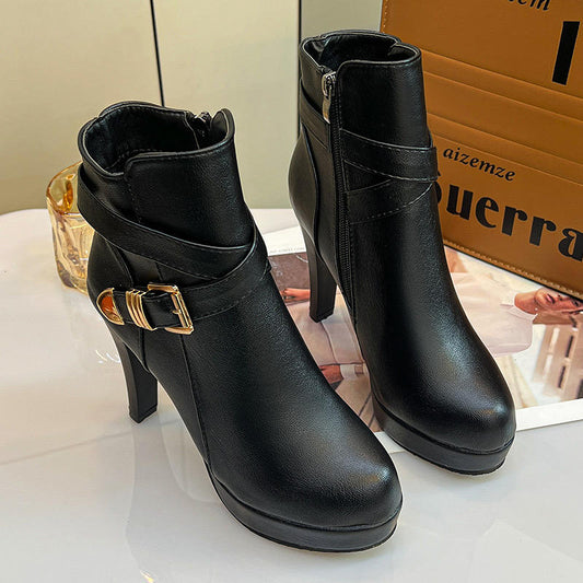 Woman Fashion Booties Ladies High Heel Boots