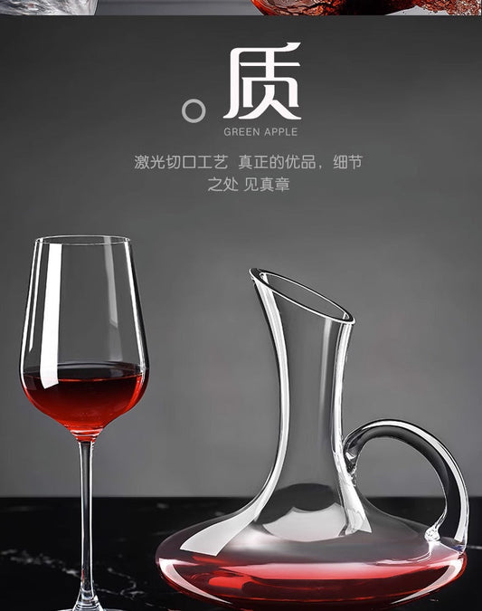 European style 7 pieces Juice/Wine Set, large crystal glass stemmed glasses, creative Juice/wine set.