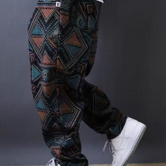 Men's Trendy Niche Retro Loose Harem Ankle Tight Pants
