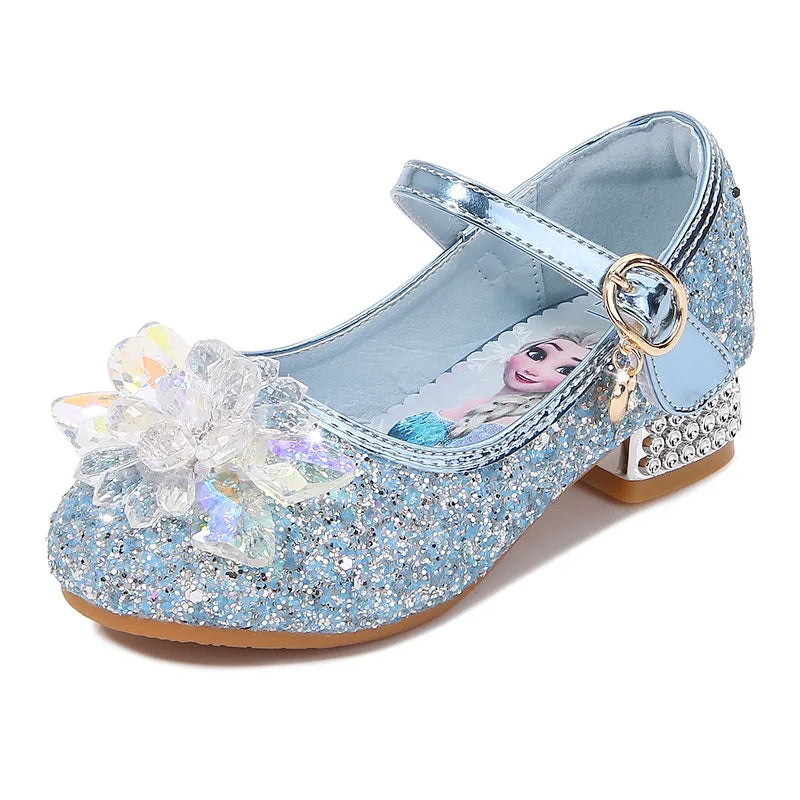 Children's Shoes Ice And Snow Romance Princess Elsa Shoes Girl's Fashion Sandals Crystal Princess Shoes
