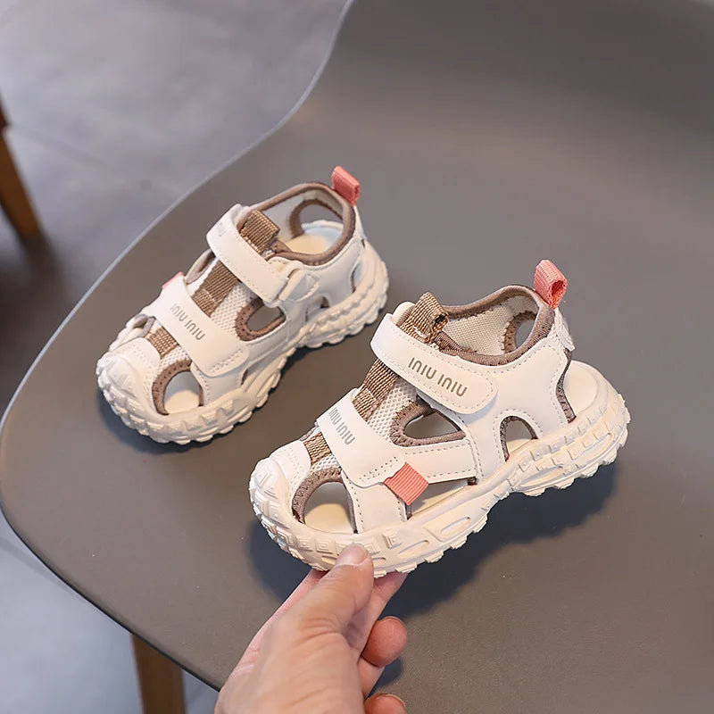 New Kids Sandals Soft Soled Boys Shoe Anti Slip Child Beach Shoes Simple Girl Sports Sandals