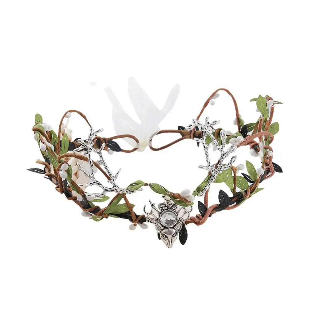Elven Crown Elf Tiara Vine Headpiece Fairy Witch Diadema Crown Gothic Headband Woodland Dress Bridal Wedding Hair Accessories