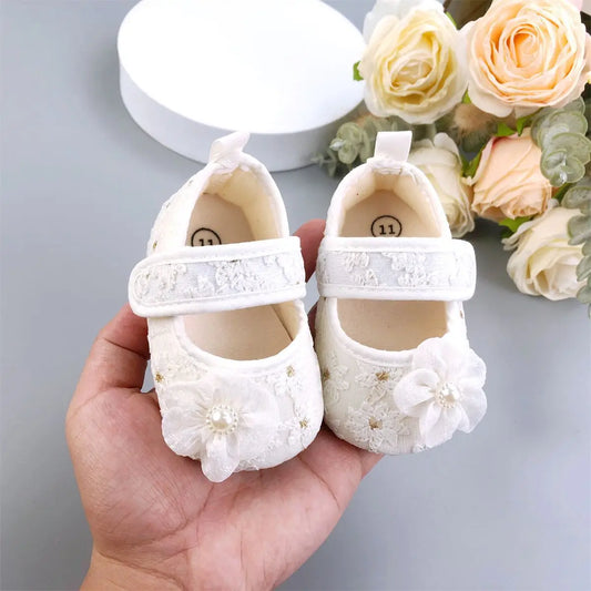 Spring and Summer Baby Soft Soled Comfortable Cloth Shoes 0-12 Months Baby Princess Shoes Anti Slip Walking Shoes