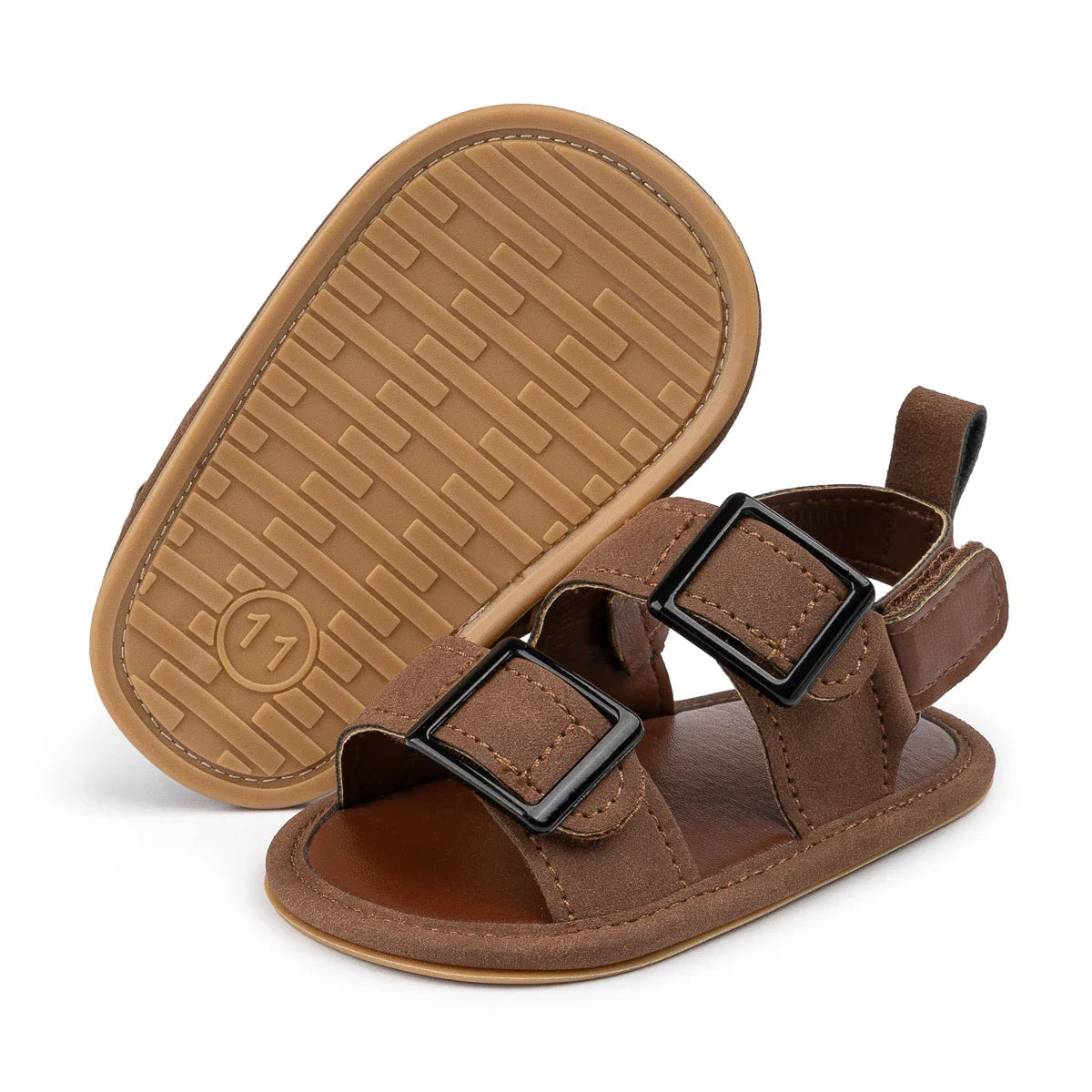 Casual Style Buckle Decoration Beach Baby Sandals Anti-slip Comfortable Soft-soled Baby First Walkers