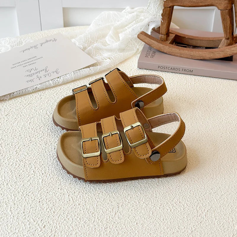 Girls Boys Summer New Fashion Korean Style Soft Bottom Anti-slippery Versatile Open-toe Beach Shoes