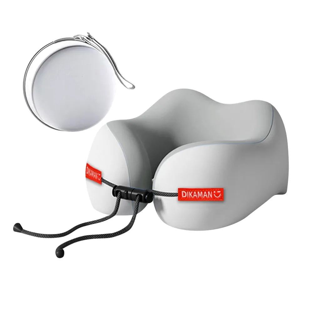 Portable U-shaped Pillow Double Hump Design Ergonomic Neck Pillow Press-inflatable Travel Pillow