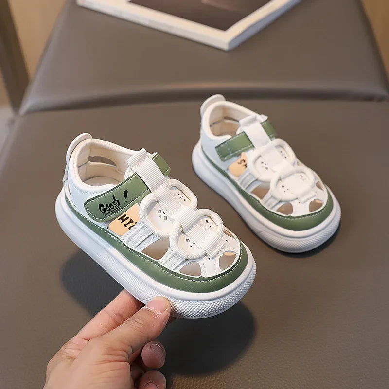 Summer Children Shoes Boys Soft Soles Beach Shoes Girl Baby Closed Toe Anti-kick Kids Sandal Summer Platform Sandals