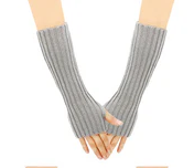 Winter Mitten Arm Warmers Knit Crochet Long Sleeve Fingerless Mittens Half Finger Acrylic Mittens (Available)