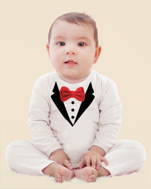 Baby bag fart crawl suit (Available)