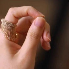Elegant Italian-style heavy-duty imitation gold ring