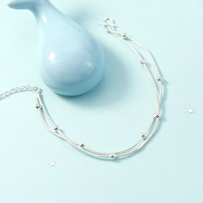 Korean Style Silver Plated Fashion Personality Anklet For Women (Available)