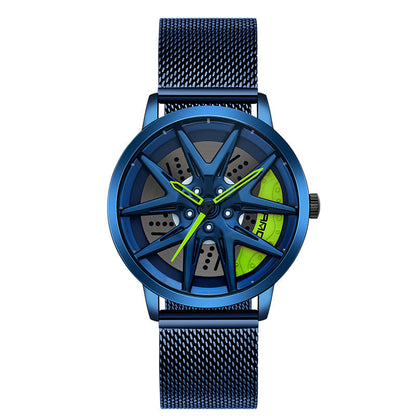 Cool Wheel Personality Hollow Out Quartz Watch