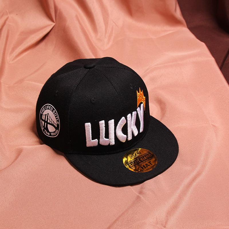 Children's Baseball Cap Tide Hiphop Flat Brim Peaked Cap   (Available)