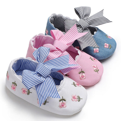 Bowknot Baby Shoes Girl Toddler Anti-Slip Shoe (Available)