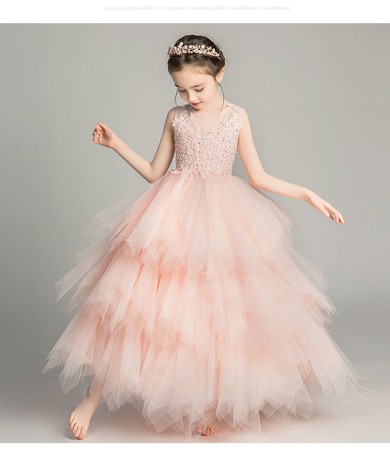 Girls' pompous gauze princess skirt