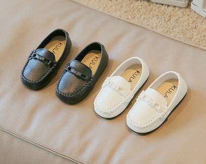Korean Style Casual Children Gommino Soft Bottom Slip On Baby Shoes Boys' Leather Shoes Slip-on (Available)