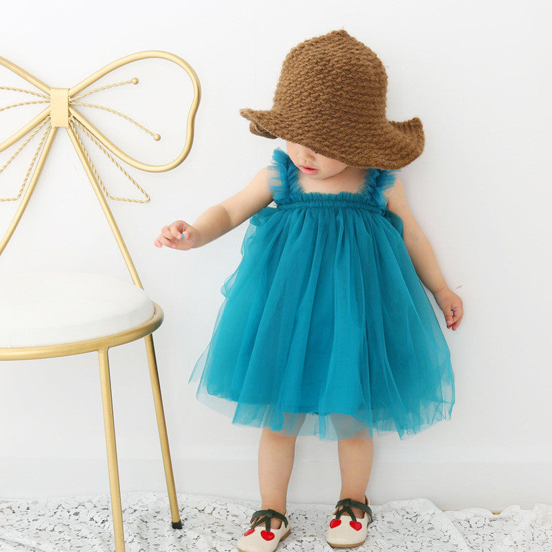 Baby Net Gauze Skirt With Wooden Ears Princess Dress Tutu Skirt
