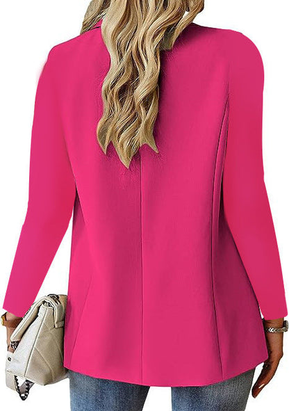 Ins Lapel Button Jacket Fashion Commuter Casual Suit Jacket Women's Long-sleeved Tops Outwear Clothing (Available)