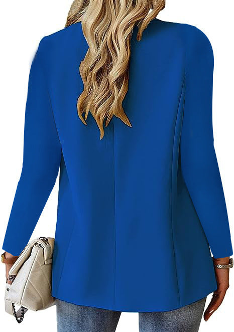 Ins Lapel Button Jacket Fashion Commuter Casual Suit Jacket Women's Long-sleeved Tops Outwear Clothing (Available)