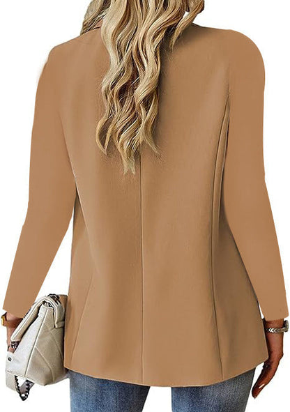 Ins Lapel Button Jacket Fashion Commuter Casual Suit Jacket Women's Long-sleeved Tops Outwear Clothing (Available)
