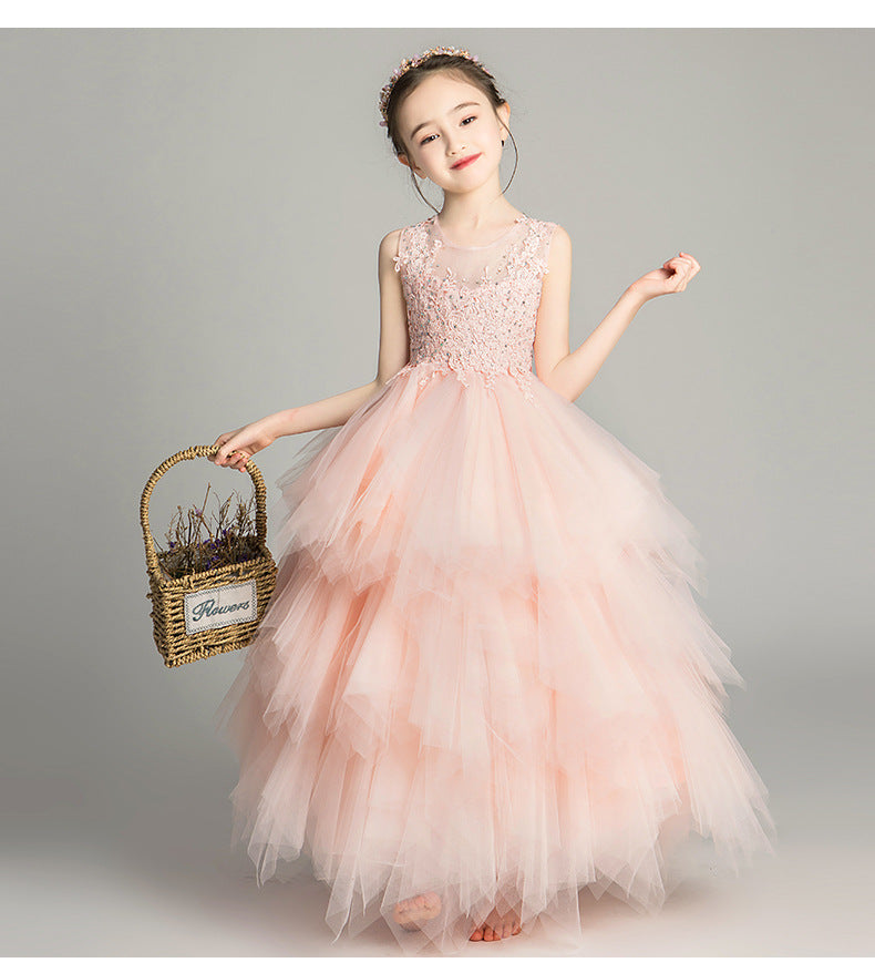 Girls' pompous gauze princess skirt