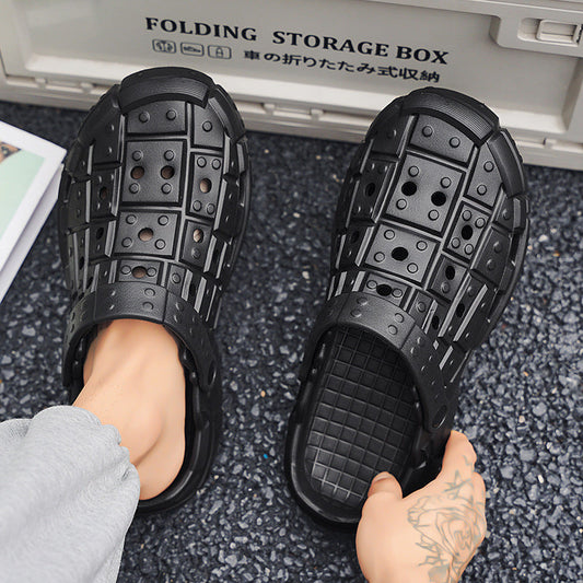 Hole Shoes Simple Non-slip Thick Bottom Wear-resistant