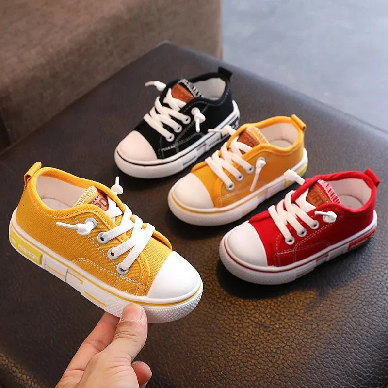2025 New Children's Canvas Shoes Fashion Baby Board Shoes Girls' Breathable Single Shoes Boys' Casual Shoes (Available) - Mom & Kids