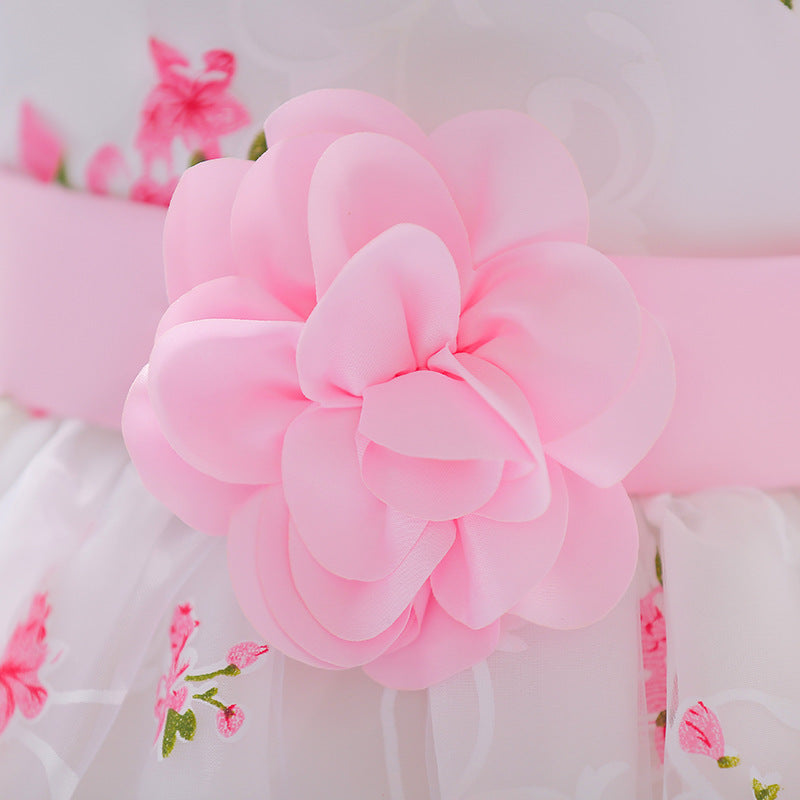 Girls Wedding Party Dress featuring an elegant princess ball gown design for weddings, birthdays, concerts, flower girl events, and parties