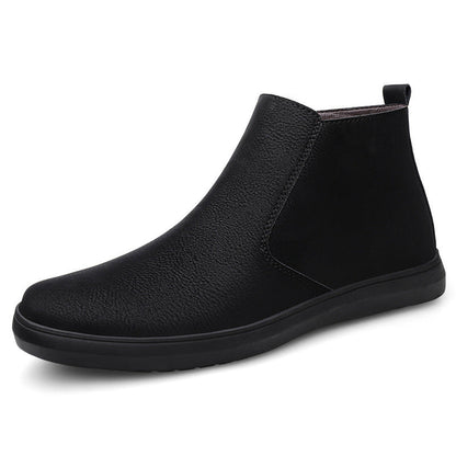 First Layer Cowhide Retro Frosted Leather High-top Leather Boots