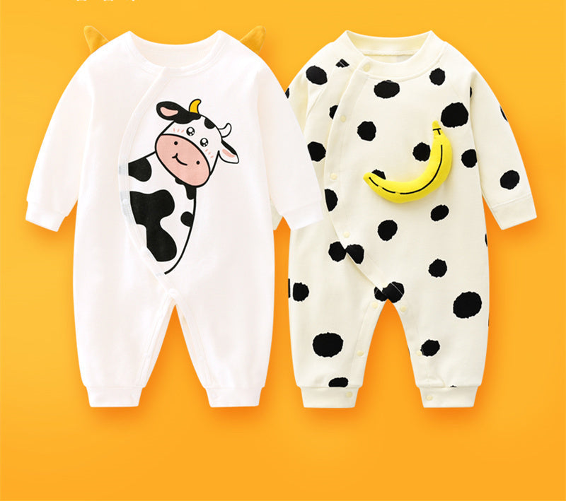 Newborn Baby Summer Baby Romper Long-sleeved Romper Newborn Baby Jumpsuit