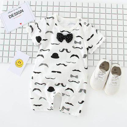 Baby bow gentleman climbing suit  (Available)