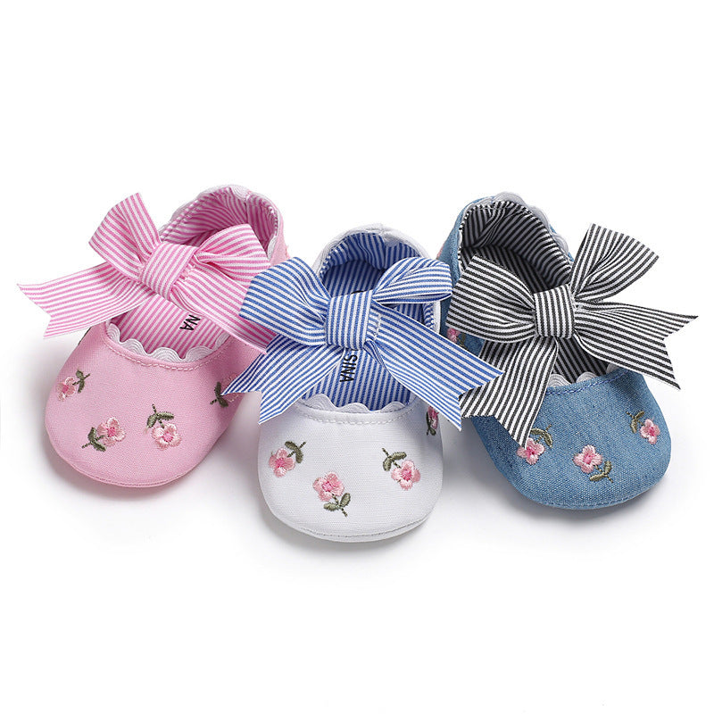 Bowknot Baby Shoes Girl Toddler Anti-Slip Shoe (Available)