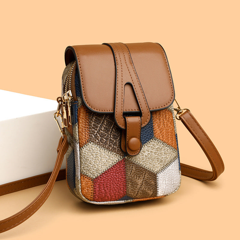 All-matching Fashion Vertical Exquisite Soft Leather Casual Pouch