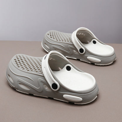 Men's Summer Closed Toe Non-slip Breathable Beach Slippers  (Available)