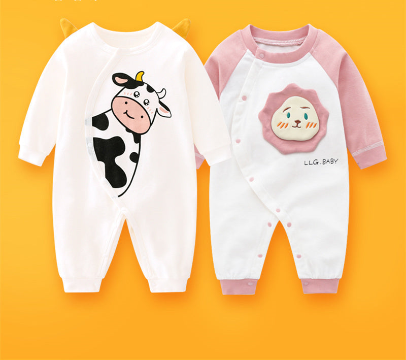Newborn Baby Summer Baby Romper Long-sleeved Romper Newborn Baby Jumpsuit