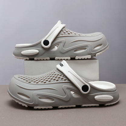 Men's Summer Closed Toe Non-slip Breathable Beach Slippers  (Available)